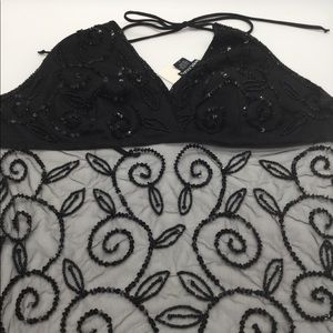 Wet Seal Intimate Lace/Sequined Halter Top